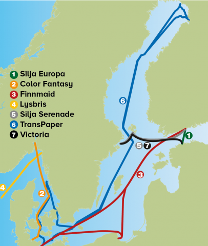 Ferrybox-system i haven runt Sverige. Antalet parametrar som mäts varierar. På vissa av fartygen sker regelbunden vattenprovtagning.